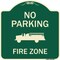 Signmission Designer Series-No Parking Fire Zone With Fire Truck Graphic, 18" x 18", G-1818-9951 A-DES-G-1818-9951 - alternate 1